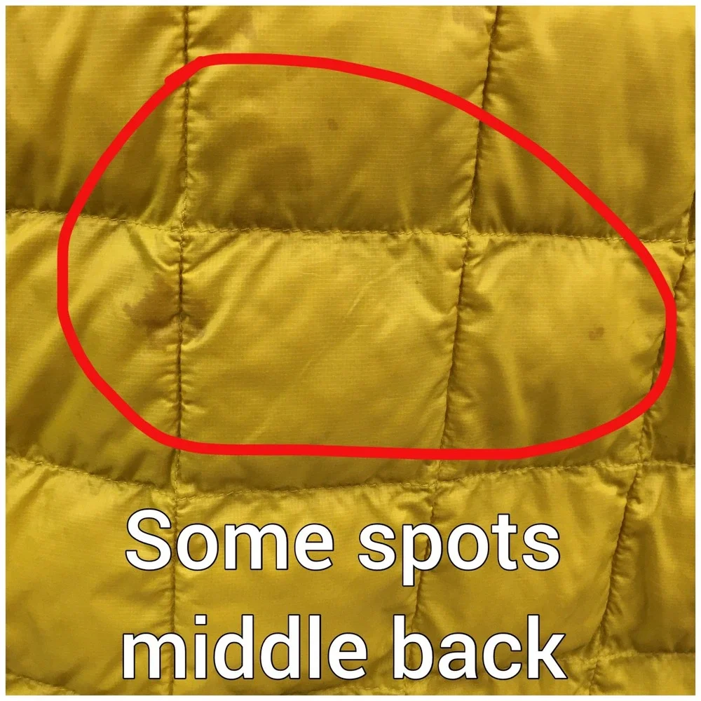 The North Face ThermoBall Eco Puffer Jacket Mens Large Yellow Quilted Full Zip